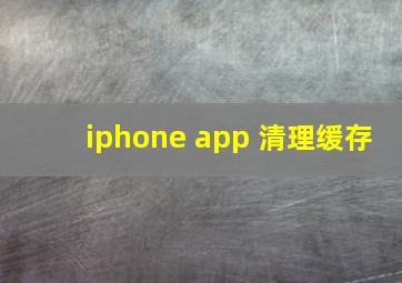 iphone app 清理缓存